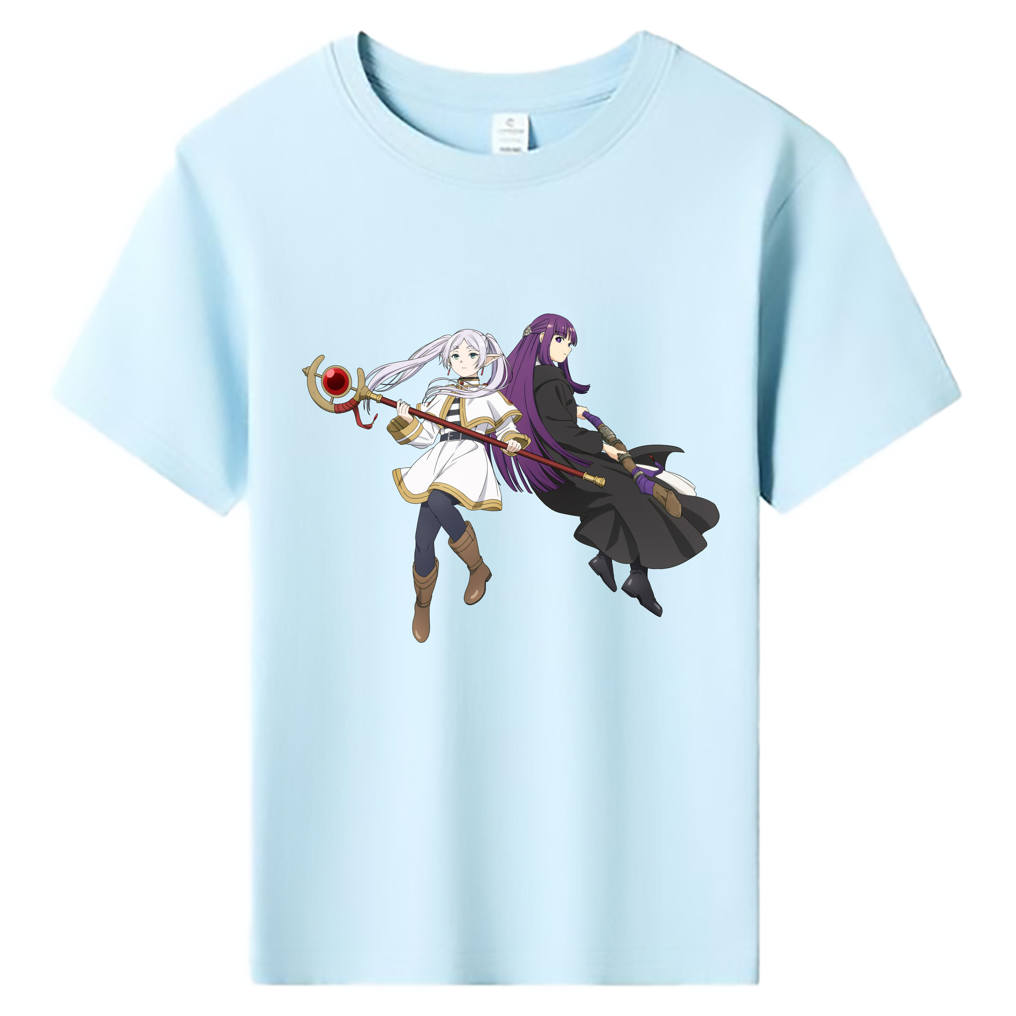 （画像用） 葬送のフリーレン Frieren 綿100％キッズTシャツ（フロントプリント）